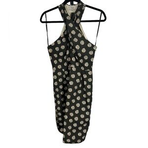 Hoss Intropia front cross straps midi sundress with print 36